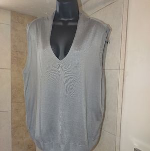 FOREVER21 WOMEN'S GREY PLUS SIZE SLEEVELESS TOP W/ MESH BACK SIZE 2x